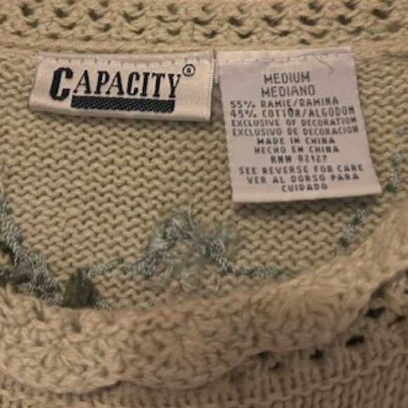 Women's Decorative Long Sleeve Sweater, Size M - Picture 6 of 6